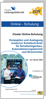 ONLINE | Cluster Online-Schulung: Konzeption und Auslegung von Schaltschränken für den Schaltanlagenbau, Automatisierungstechnik und Stromrichter